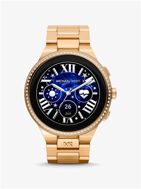 armband smartwatch michael kors gold|gold tone smartwatch.